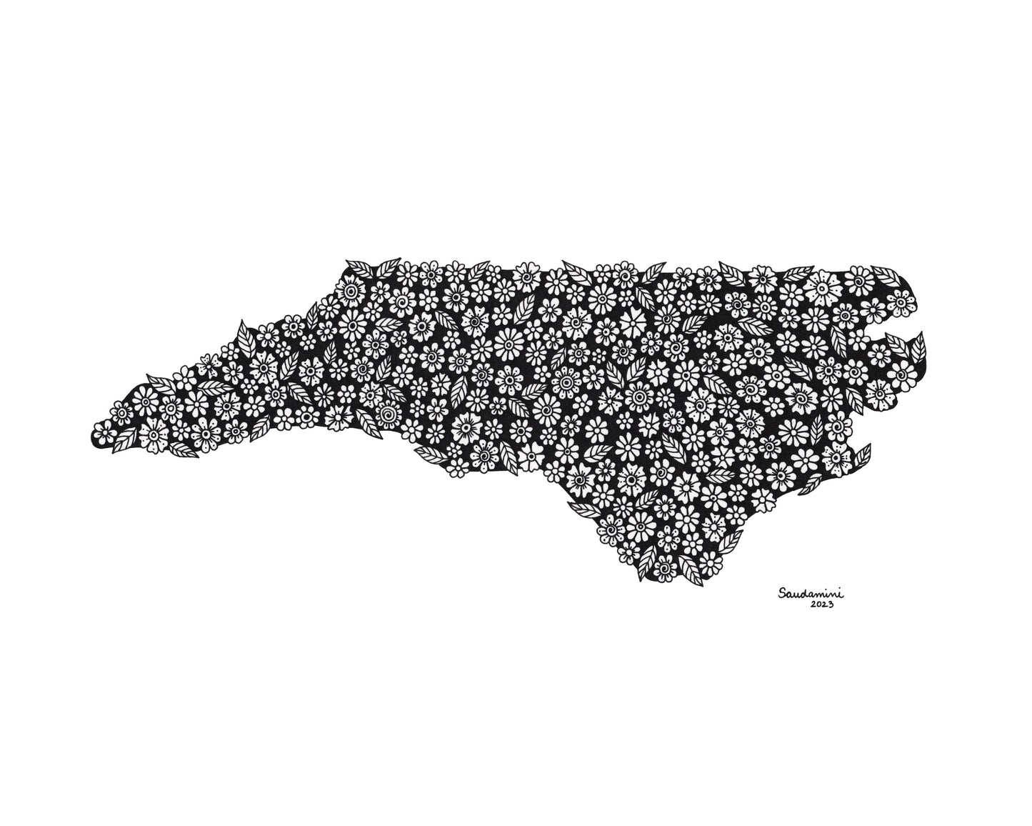 North Carolina Flowers Mandala