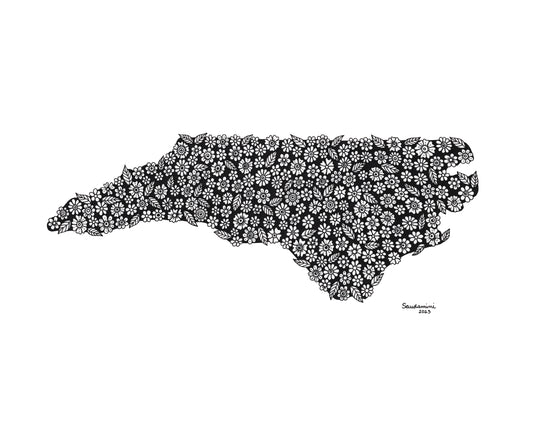 North Carolina Flowers Mandala