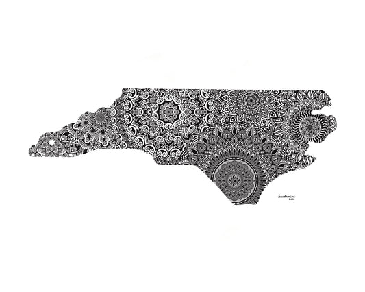 North Carolina Mandala Burst