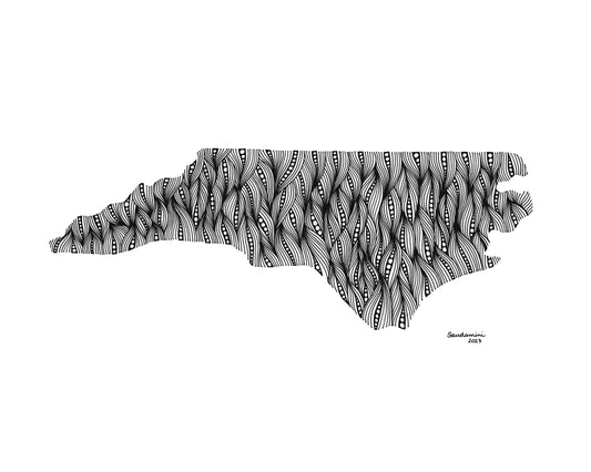North Carolina Waves Mandala