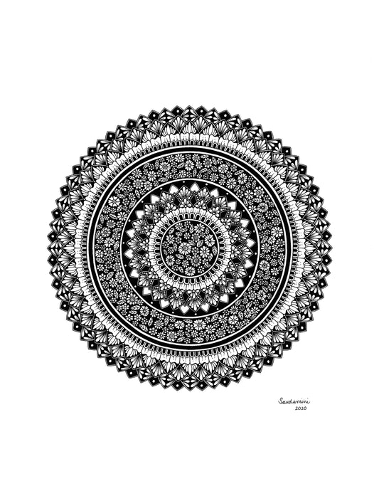 Flower Shadows Mandala (Prints)