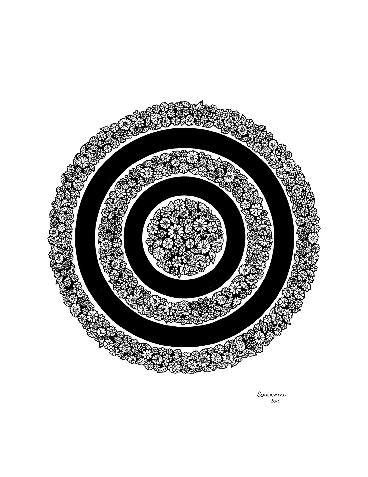 Flower Wreath Mandala (Prints)