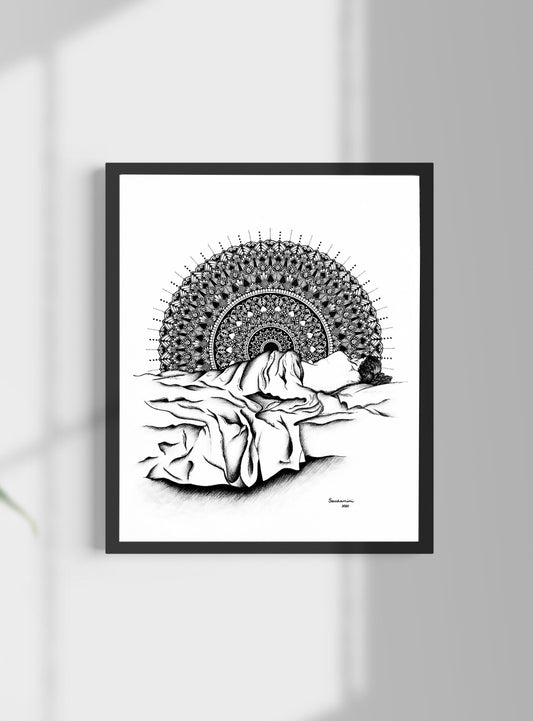 Sleeping Lady Sunrise Mandala