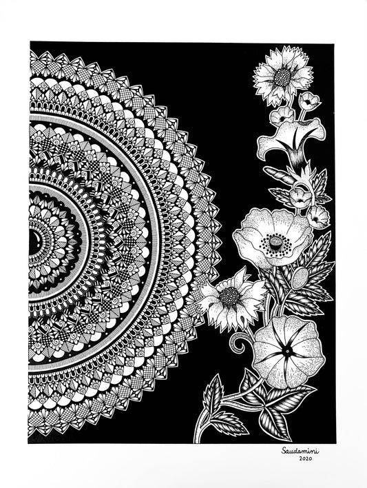 Cascading Flowers Mandala