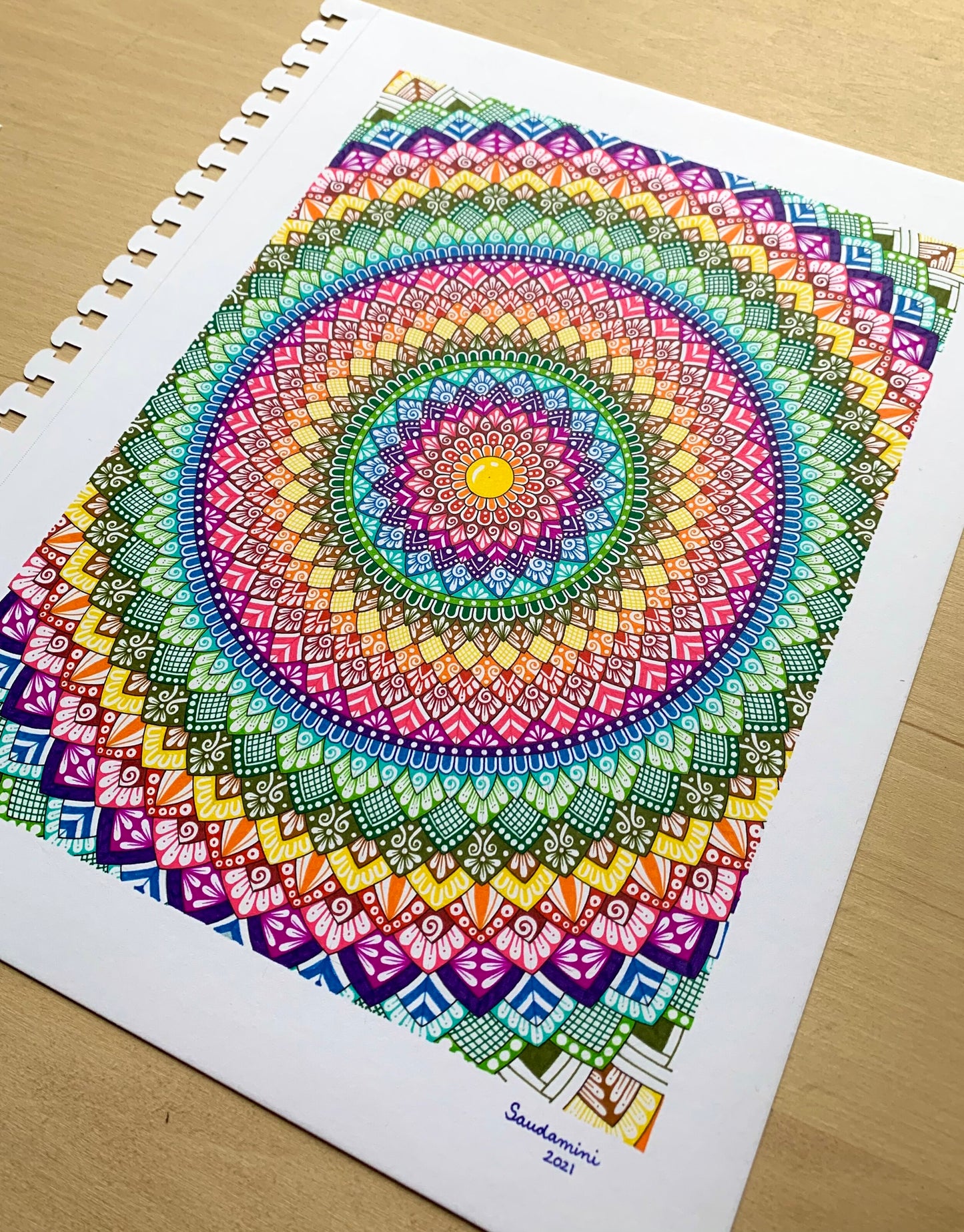 Intricate Rainbow Mandala