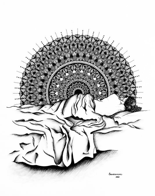 Sleeping Lady Sunrise Mandala