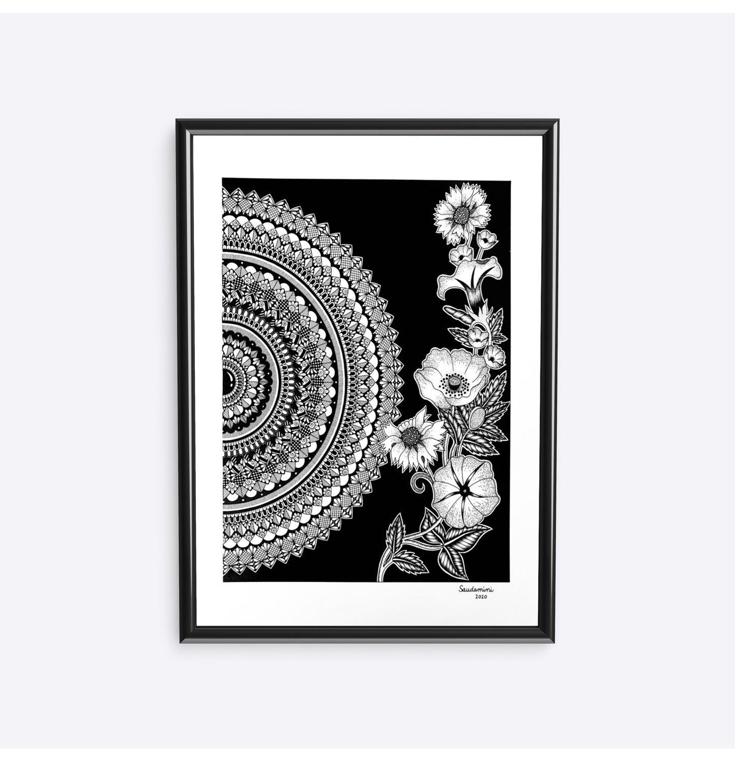 Cascading Flowers Mandala