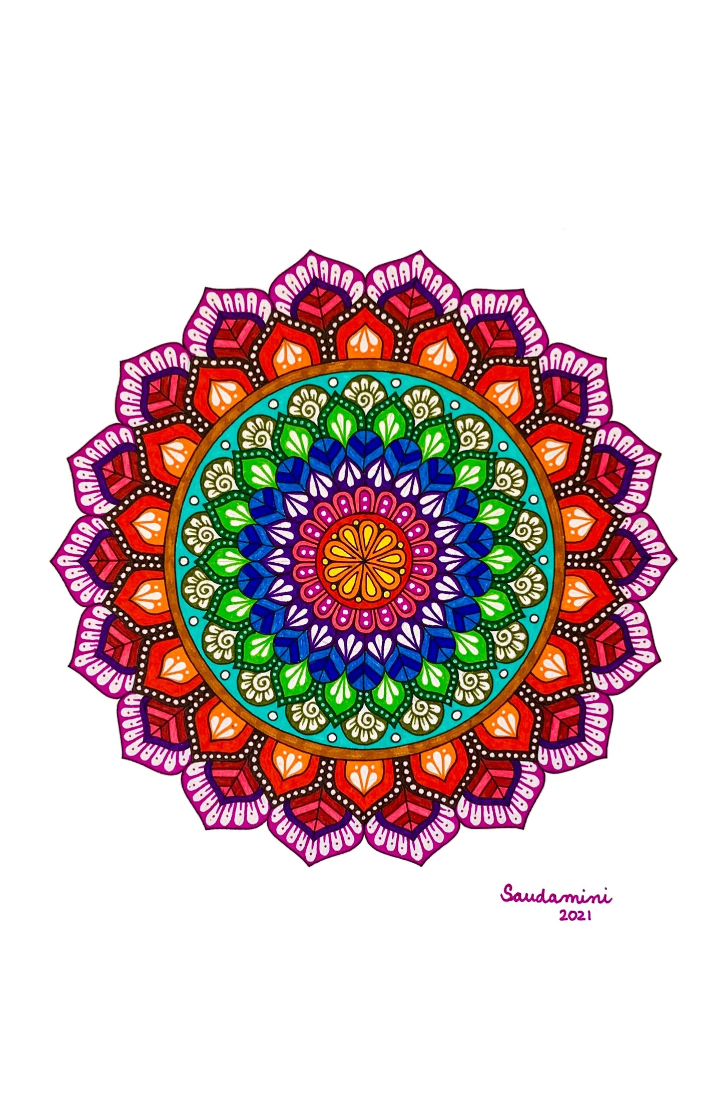 Multi-colored Mandala
