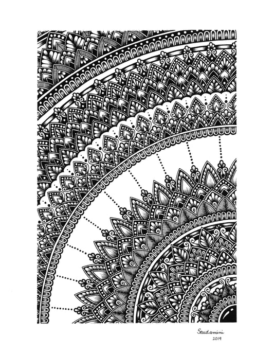 Quarter Mandala Sunrays (Prints)