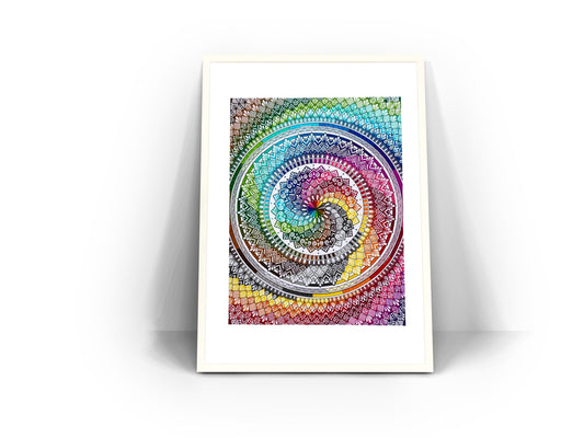 Rainbow Swirls Mandala