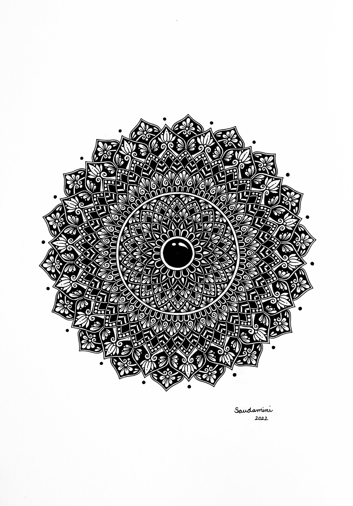 Fleur-de-lis and Lotus Mandala