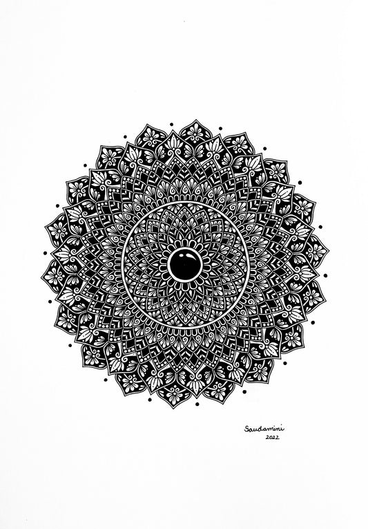 Fleur-de-lis and Lotus Mandala