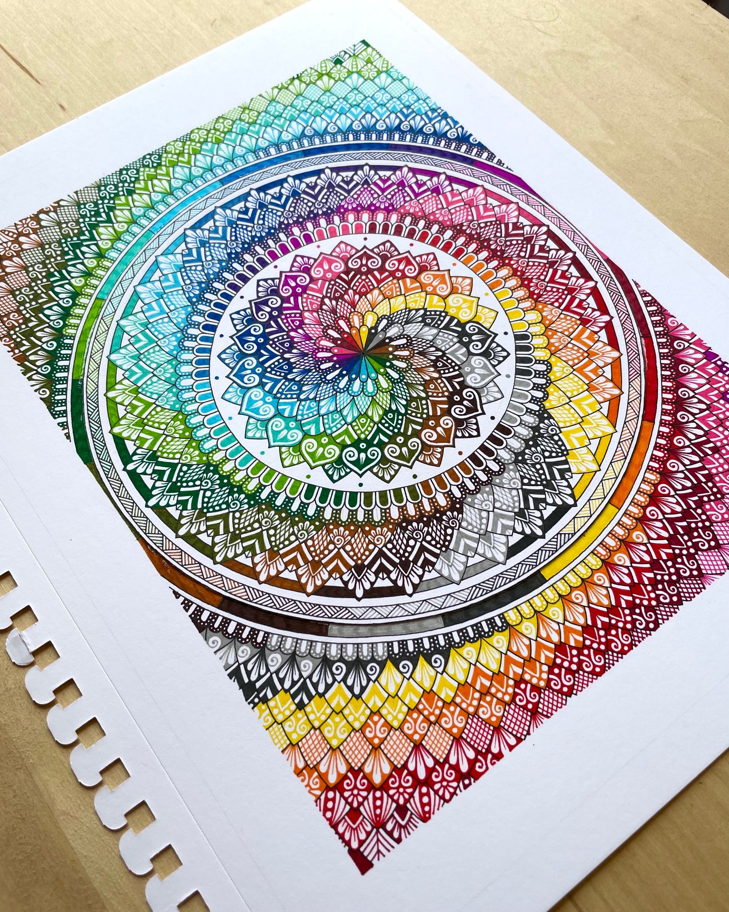 Rainbow Swirls Mandala