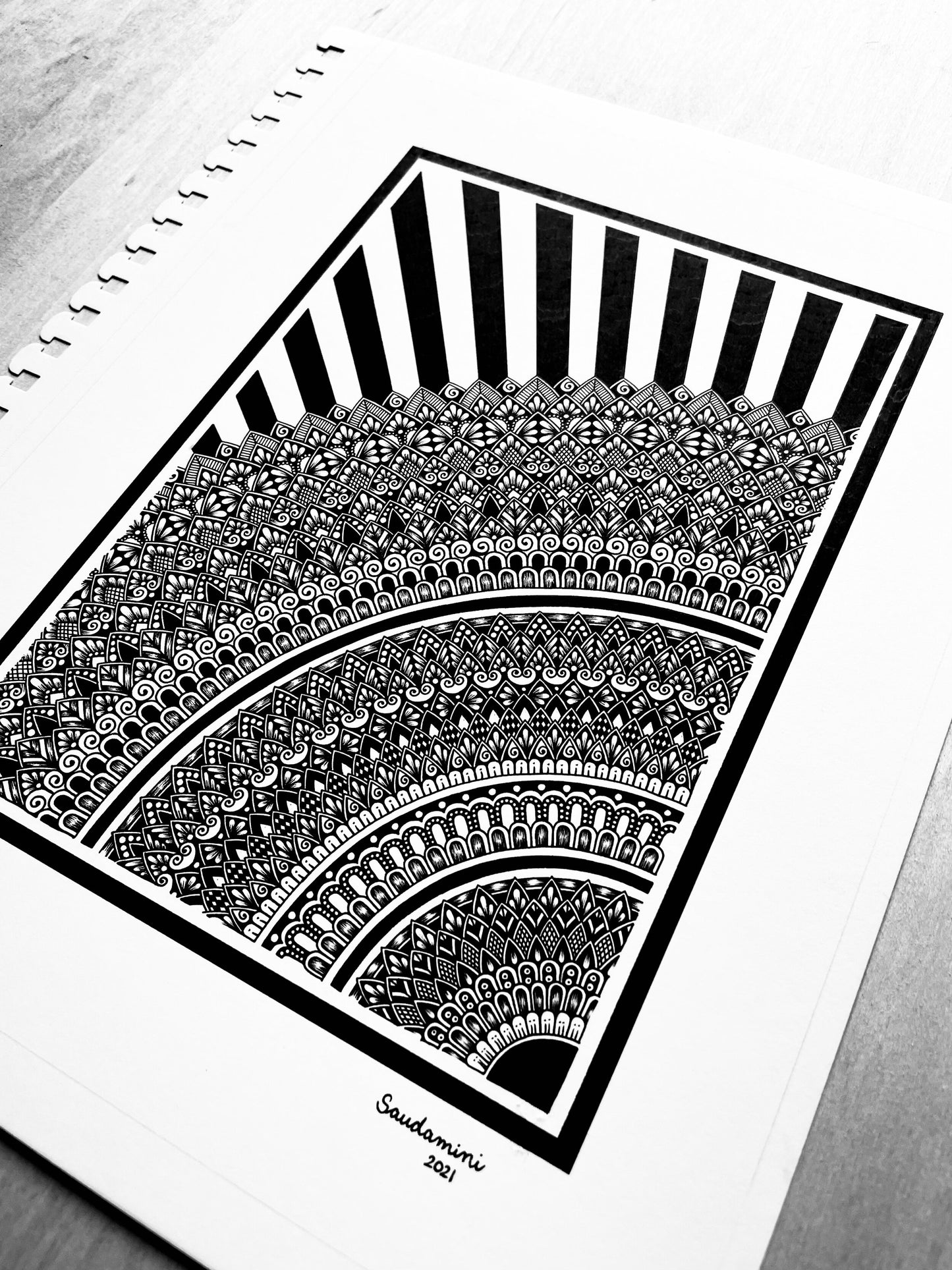 Quarter Sunrise Mandala