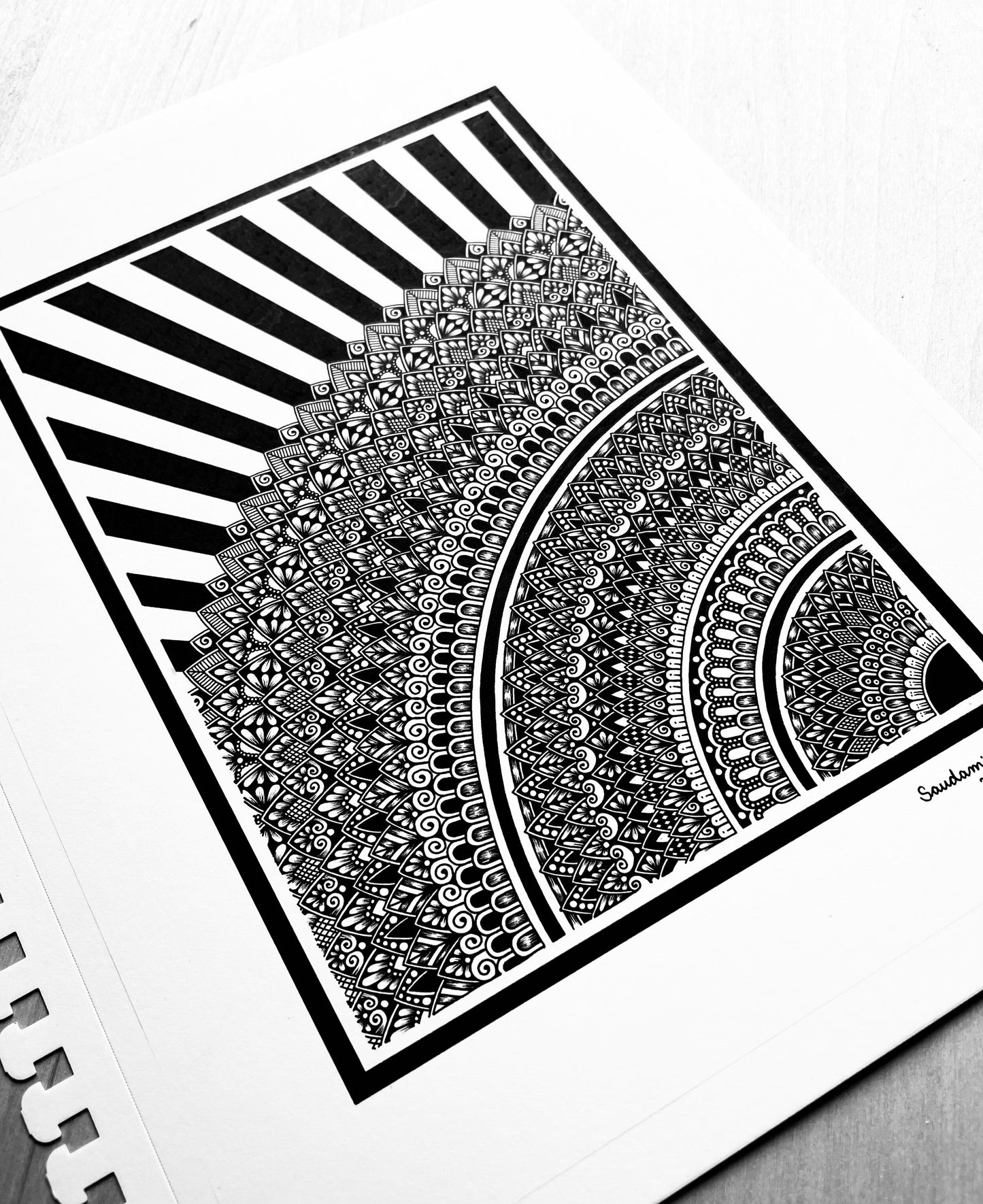 Quarter Sunrise Mandala