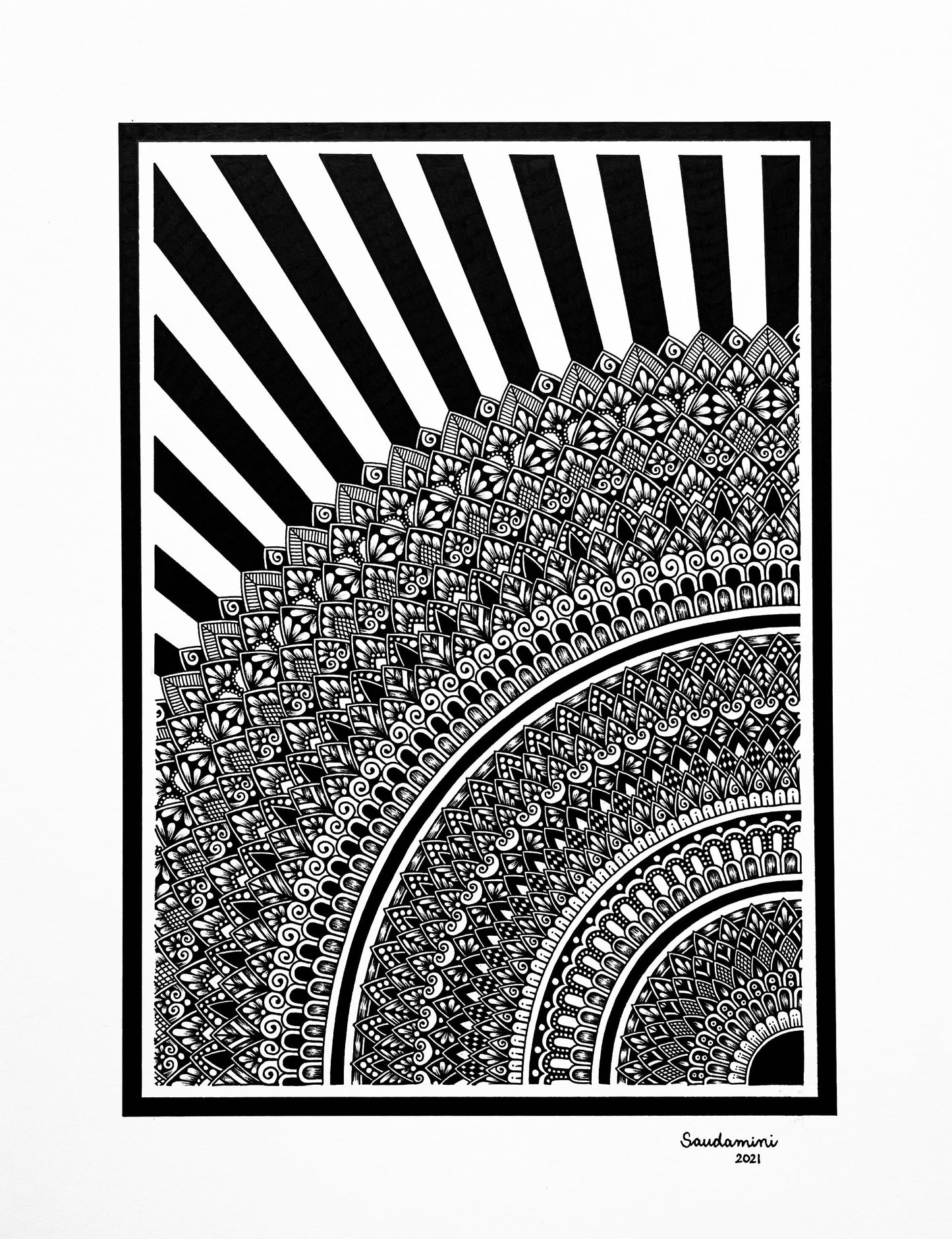 Quarter Sunrise Mandala