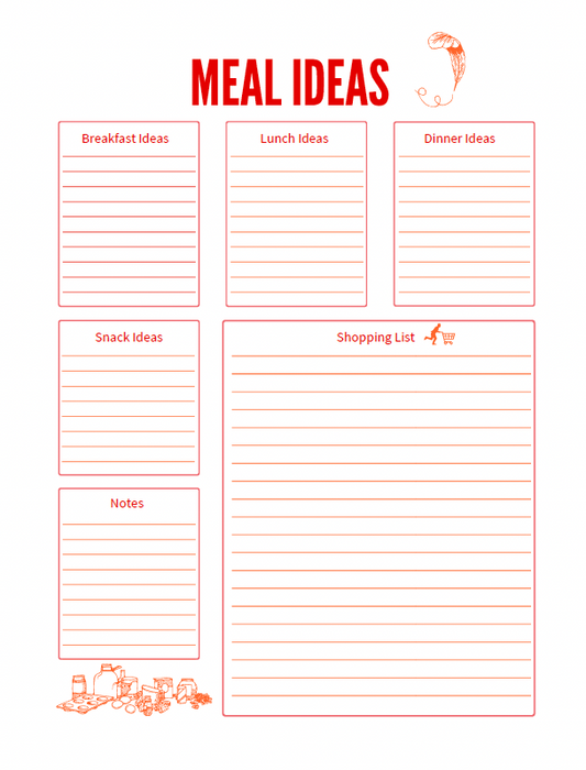Let's Eat!: Weekly Meal Planner