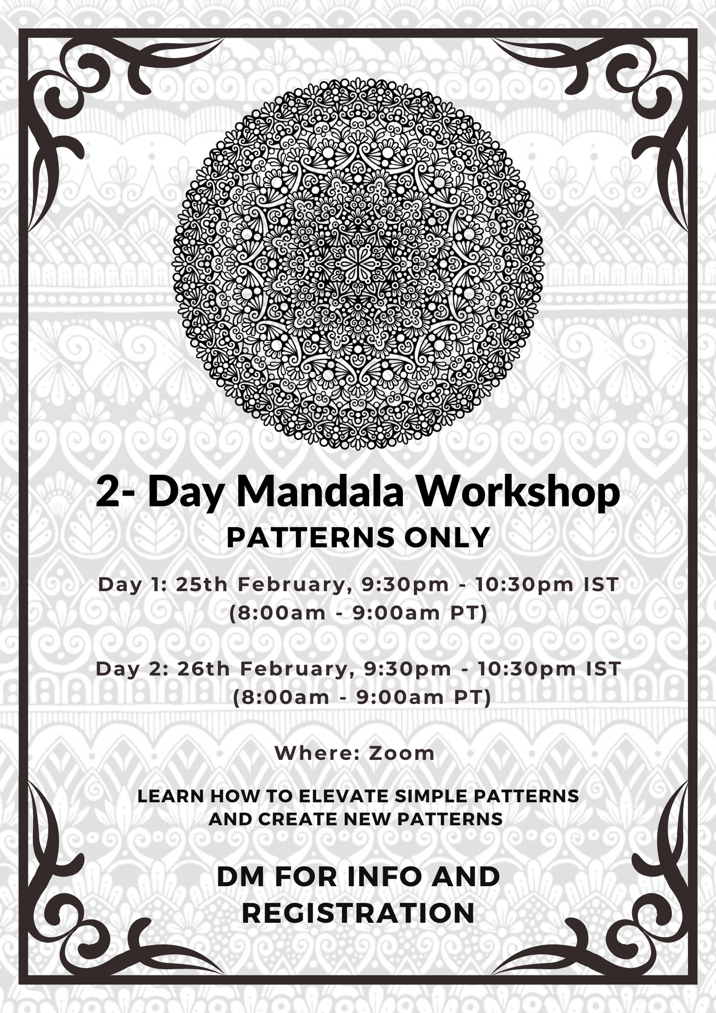 Mandala Patterns Workshop