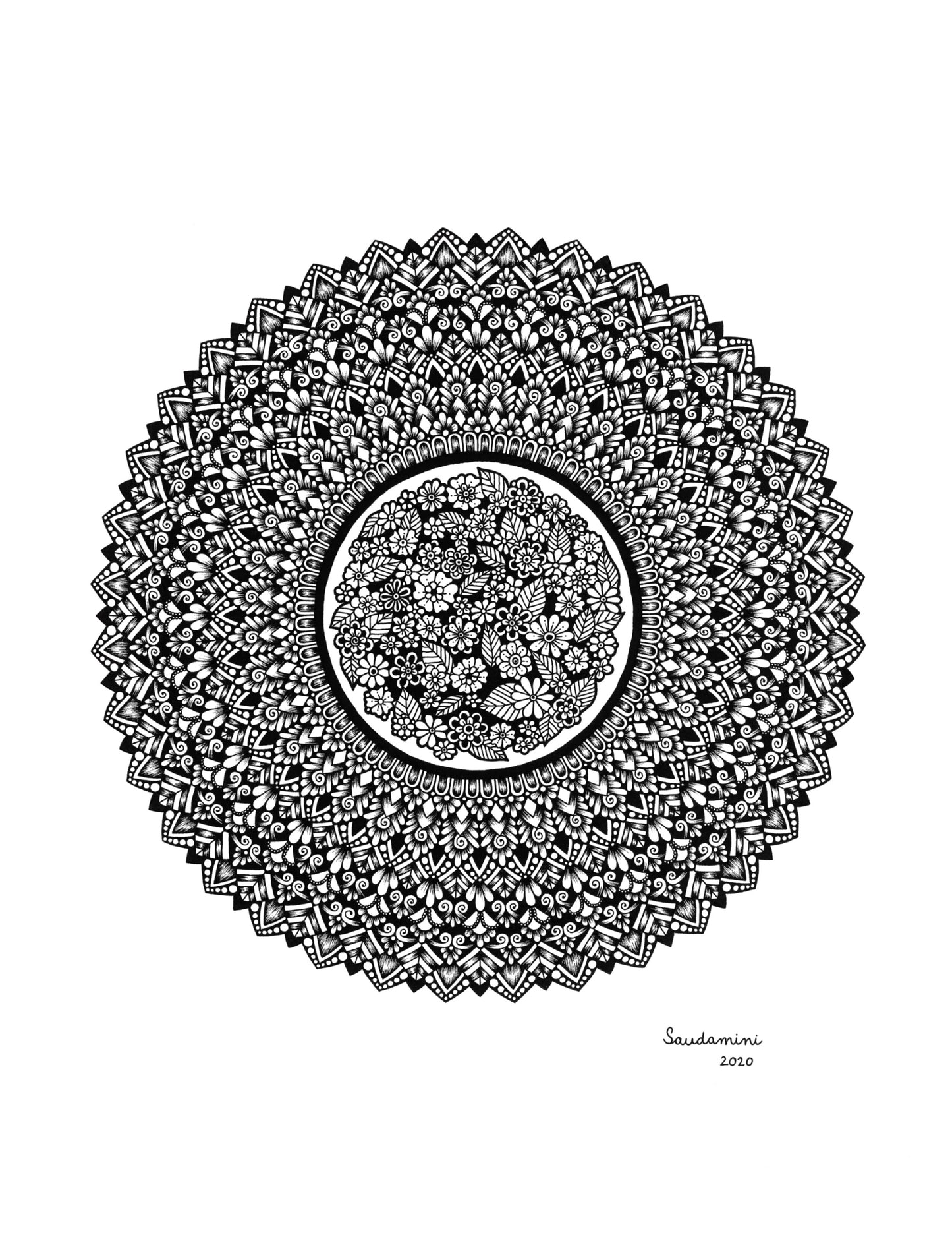 Flower Garden Mandala (Prints)