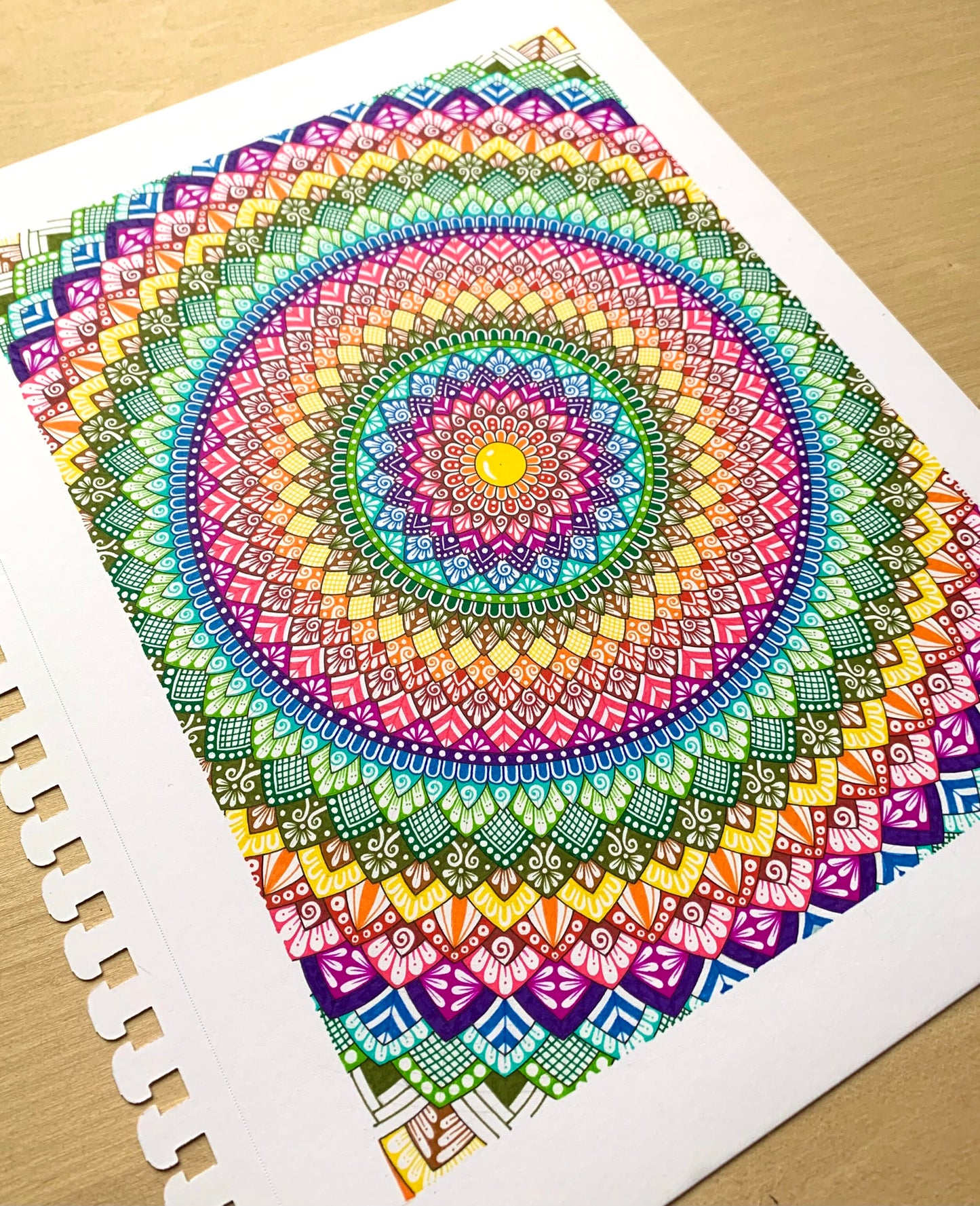Intricate Rainbow Mandala