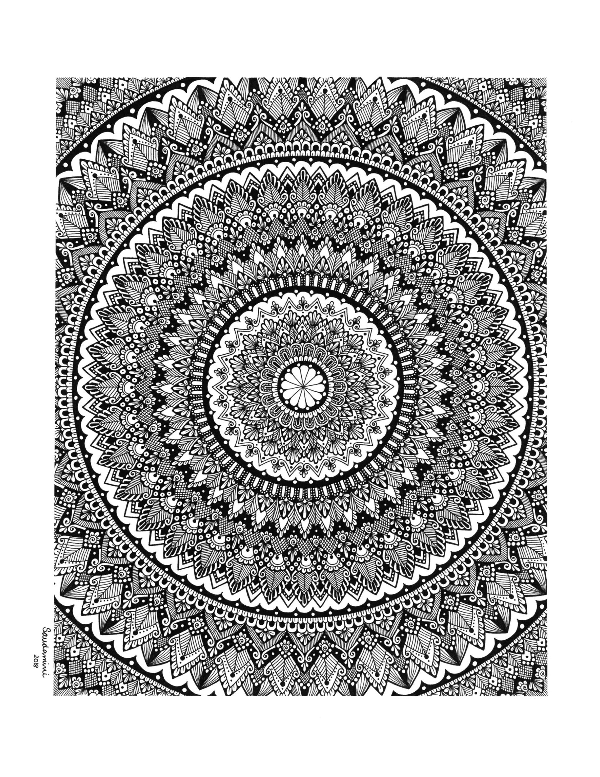 intricate prints showcase at bat print studio social... Intricate Mandala (Prints) – Saudamini Madra Designs