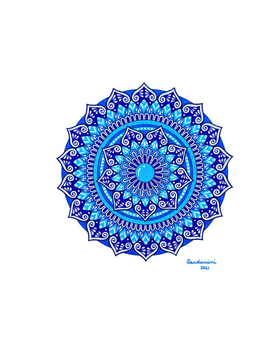 Shades of Blue Mandala