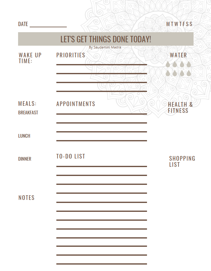 Let's Get Things Done!: Daily Planner