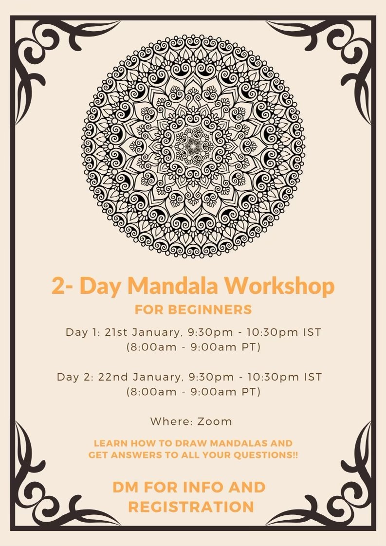 Mandala Drawing Workshop For Beginners